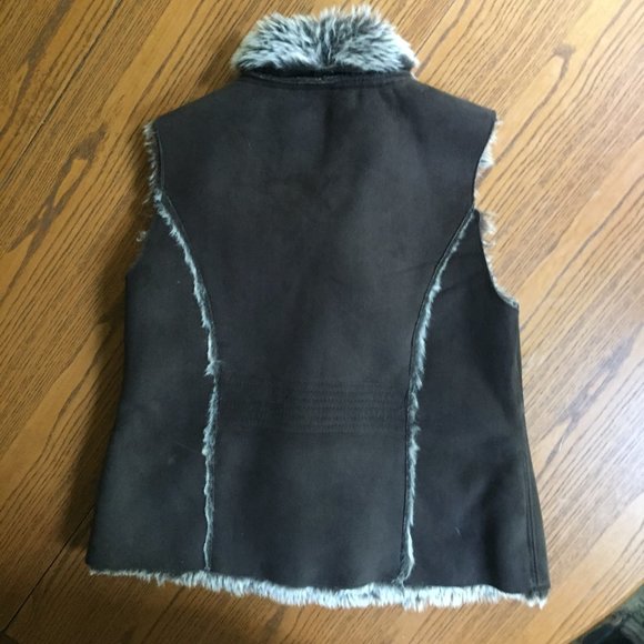 Vest Faux Fur Lined Toggle Bohemian Outerwear Dollhouse Boho - Picture 9 of 9